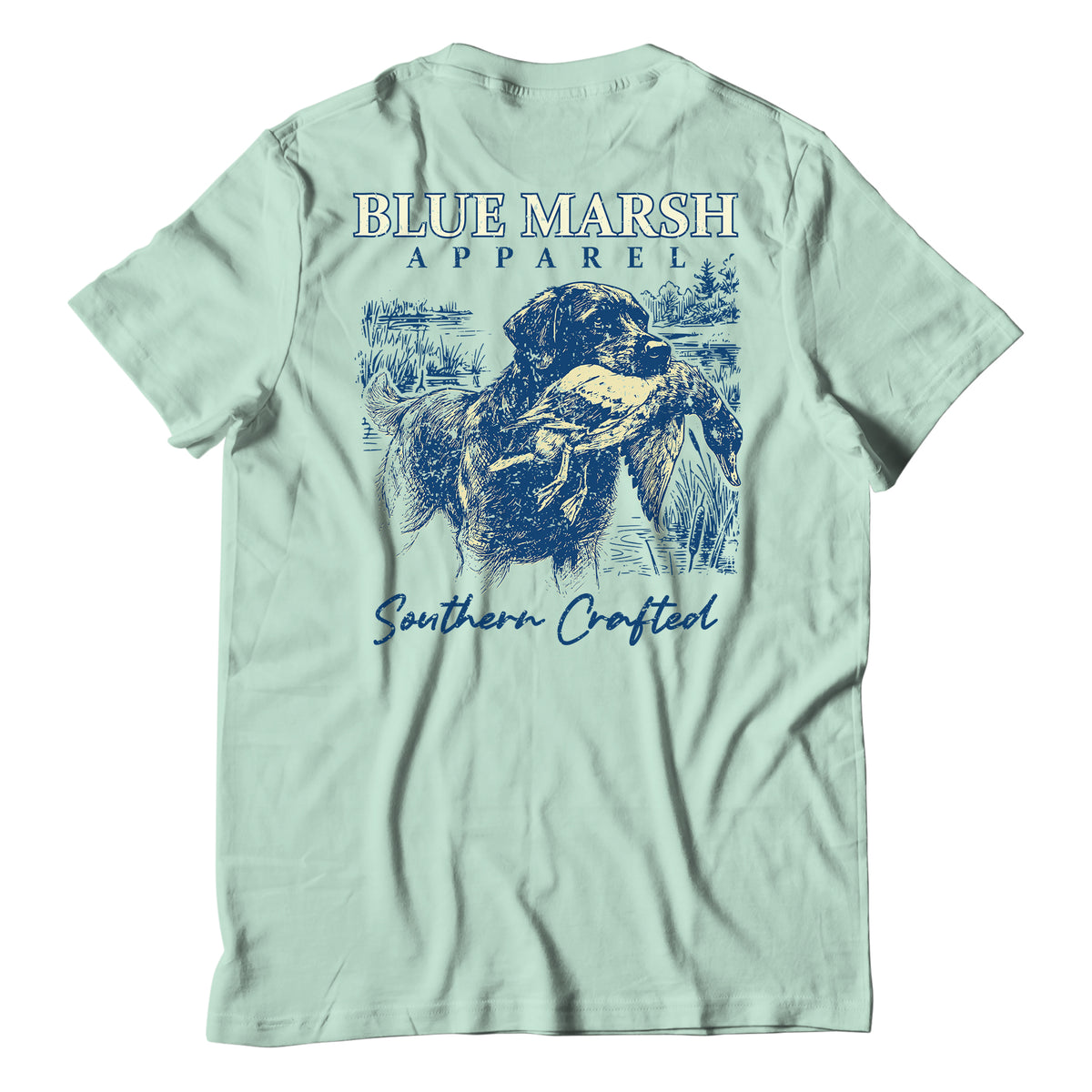 Dog and Mallard Two-Tone Graphic Tee