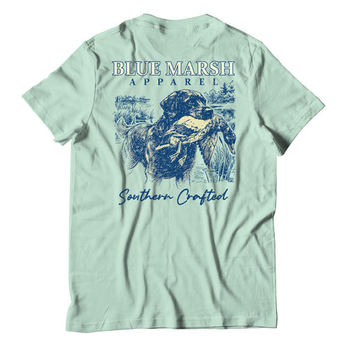 Dog and Mallard Two-Tone Graphic Tee