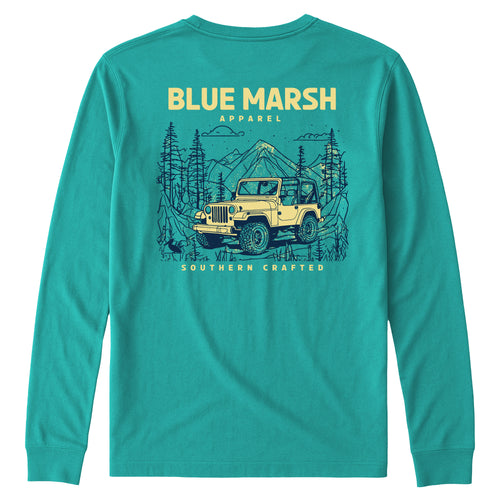 Teal Take the High Road Long Sleeve Tee
